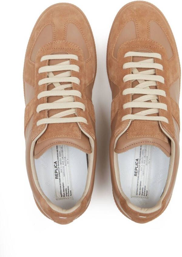 Maison Margiela Replica low-top leren sneakers Bruin