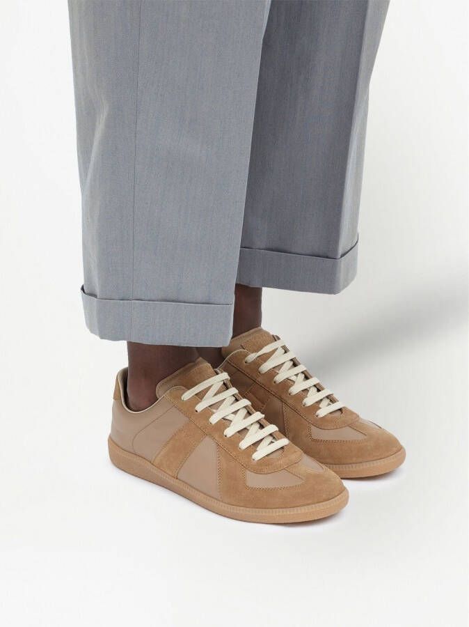 Maison Margiela Replica low-top leren sneakers Bruin