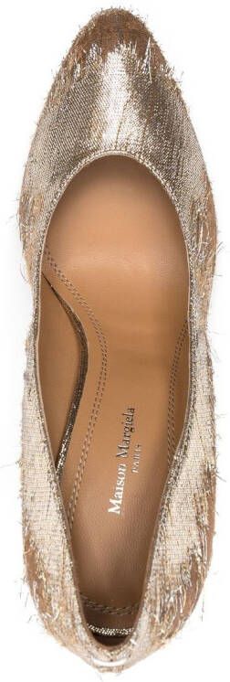 Maison Margiela 100mm lurex Mary-Jane pumps Goud