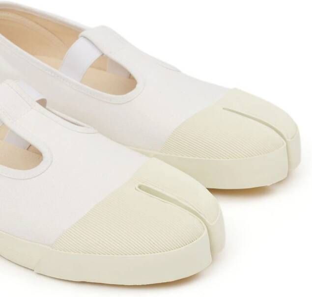 Maison Margiela On the Deck Tabi canvas pumps Wit