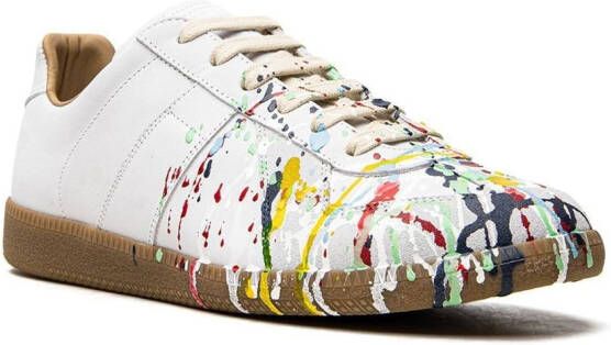 Maison Margiela Replica Paint low-top sneakers Wit