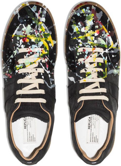 Maison Margiela Paint Replica low-top sneakers Zwart