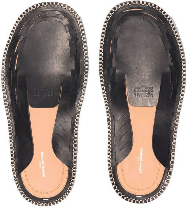 Maison Margiela Slippers met gestikte afwerking Zwart
