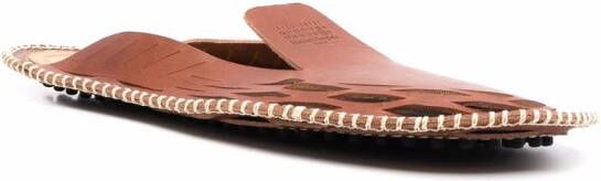 Maison Margiela Slippers met stikseldetail Bruin