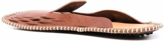 Maison Margiela Slippers met stikseldetail Bruin