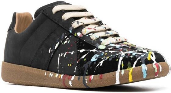 Maison Margiela Paint Replica low-top sneakers Zwart