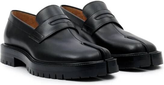 Maison Margiela Tabi leren loafers Zwart