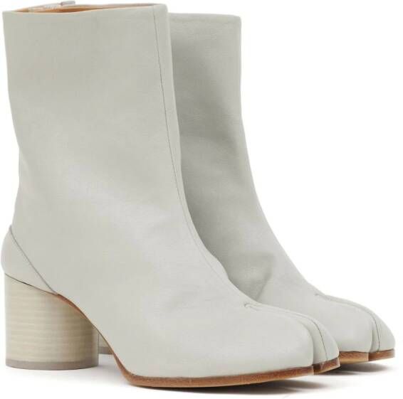 Maison Margiela Tabi 60mm leren enkellaarzen Beige