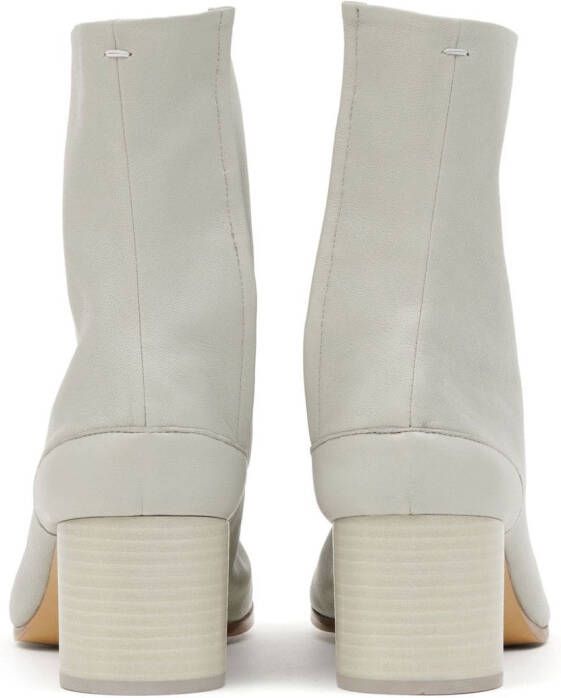 Maison Margiela Tabi 60mm leren enkellaarzen Beige