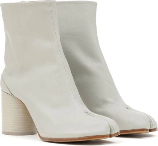 Maison Margiela Tabi 80mm leren enkellaarzen Beige