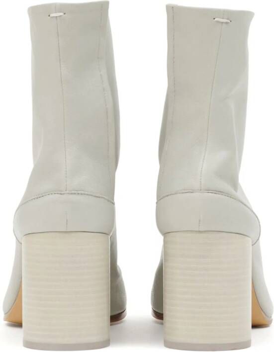 Maison Margiela Tabi 80mm leren enkellaarzen Beige