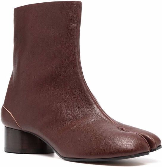 Maison Margiela Tabi 30mm leren enkellaarzen Rood
