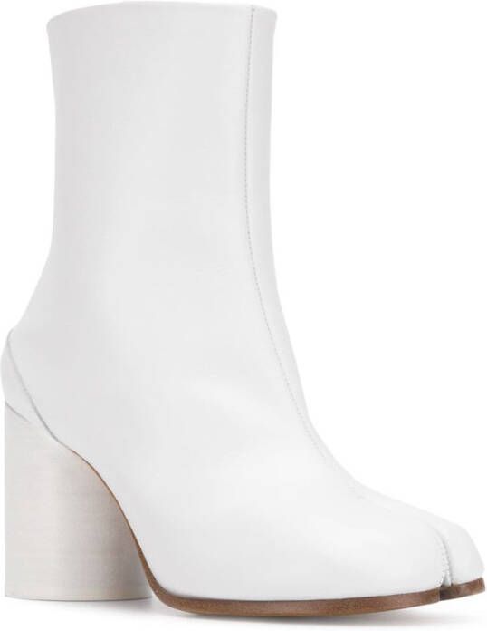 Maison Margiela Tabi 80mm leren enkellaarzen Wit