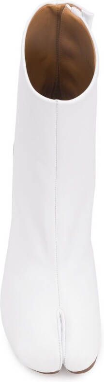 Maison Margiela Tabi 80mm leren enkellaarzen Wit
