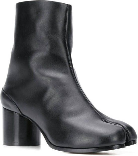 Maison Margiela Tabi leren enkellaarzen Zwart