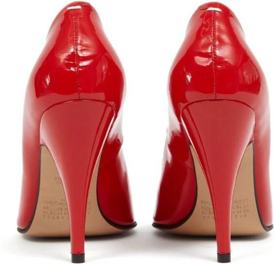 Maison Margiela Tabi 110mm lakleren pumps Rood