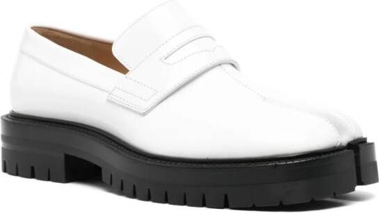 Maison Margiela Tabi leren loafers Wit