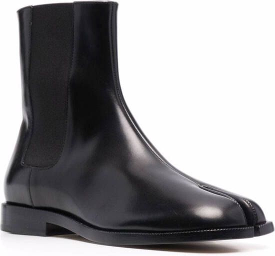 Maison Margiela Tabi Chelsea leren laarzen Zwart