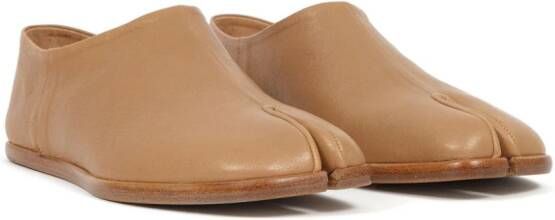 Maison Margiela Tabi leren pantoffels Bruin