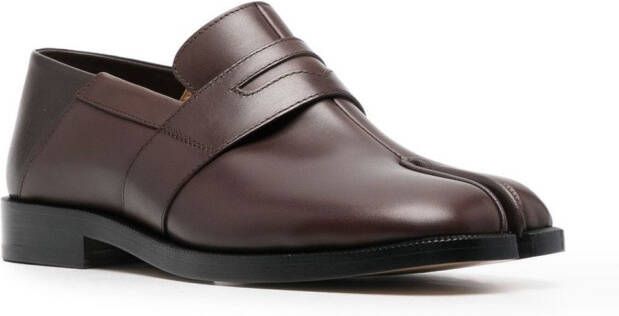 Maison Margiela Tabi leren loafers Bruin