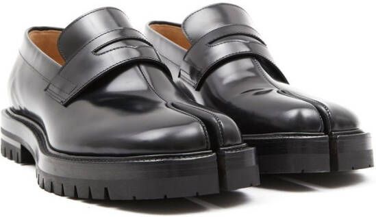 Maison Margiela Tabi leren loafers Zwart