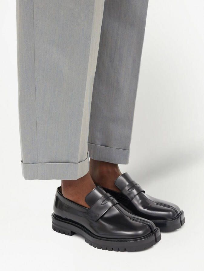 Maison Margiela Tabi leren loafers Zwart