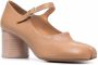 Maison Margiela Tabi leren Mary Jane pumps Bruin - Thumbnail 2