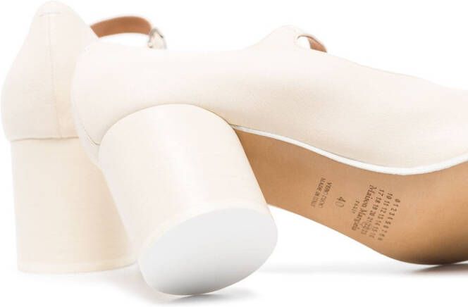 Maison Margiela Tabi leren Mary Jane pumps Wit