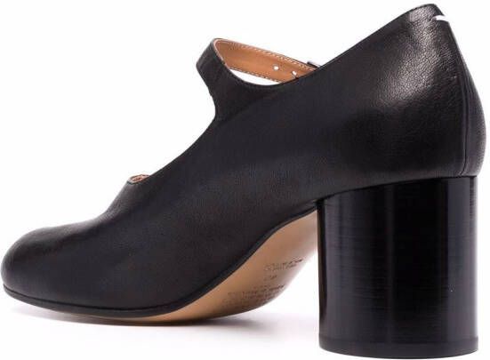 Maison Margiela Tabi leren Mary Jane pumps Zwart