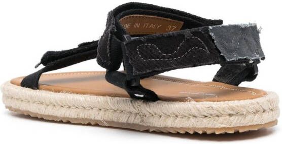 Maison Margiela Sandalen met patchwork Zwart