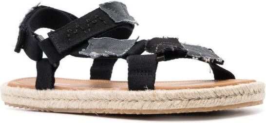 Maison Margiela Sandalen met patchwork Zwart