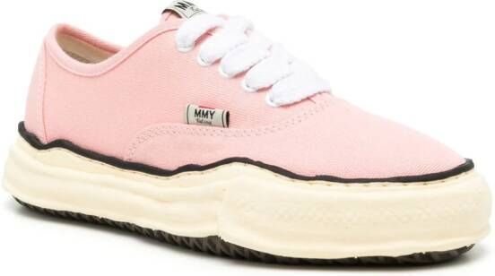 Maison Mihara Yasuhiro Blakey Original Sole canvas sneakers Roze