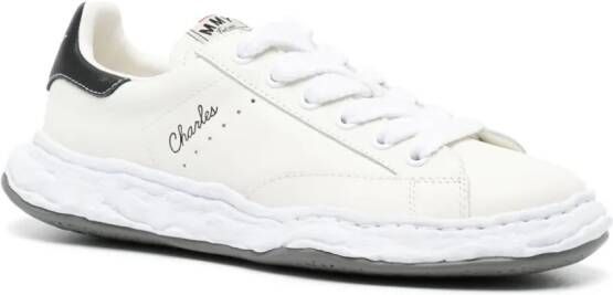 Maison Mihara Yasuhiro Charles leren sneakers Wit