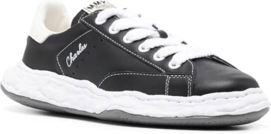 Maison MIHARA YASUHIRO Charles leren sneakers Zwart