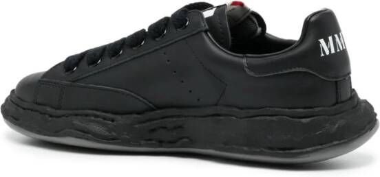 Maison Mihara Yasuhiro Charles leren sneakers Zwart