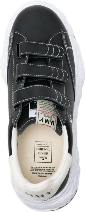 Maison Mihara Yasuhiro Charles leren sneakers Zwart