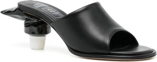 Maison MIHARA YASUHIRO Tandpasta 65mm leren muiltjes Zwart