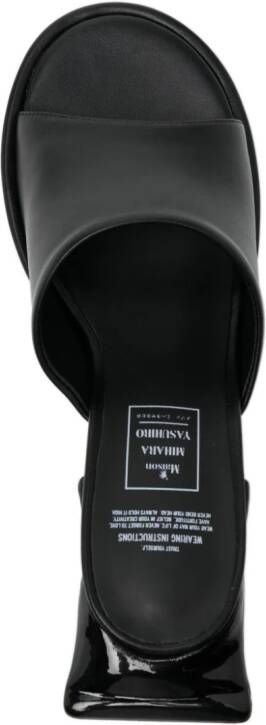 Maison MIHARA YASUHIRO Tandpasta 65mm leren muiltjes Zwart