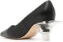 Maison MIHARA YASUHIRO Toothpaste Heel 60 mm leren pumps Zwart - Thumbnail 3