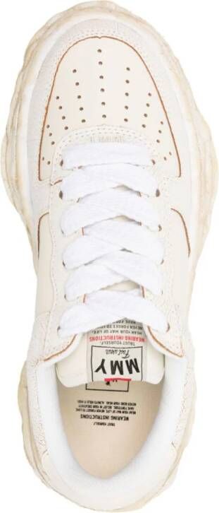 Maison MIHARA YASUHIRO Wayne leren sneakers Wit