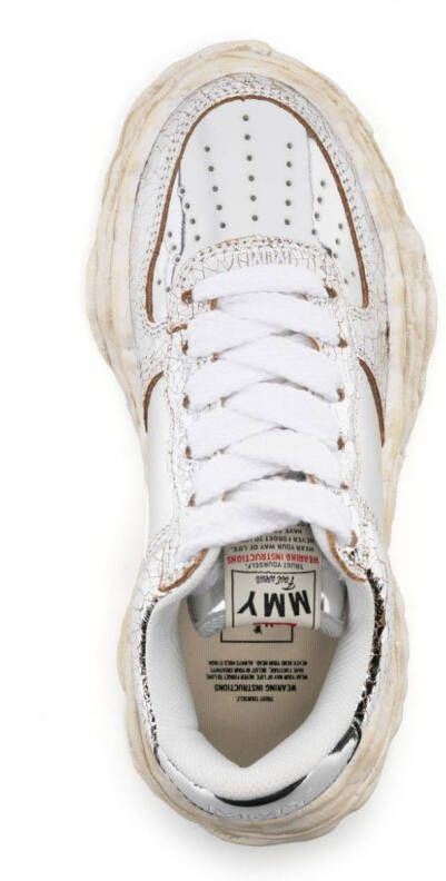 Maison Mihara Yasuhiro Wayne sneakers met metallic effect Zilver