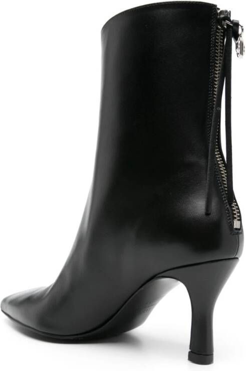 Maje 75mm Faymon leather ankle boots Zwart