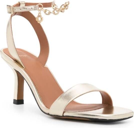 Maje Leren sandalen Goud