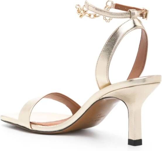 Maje Leren sandalen Goud