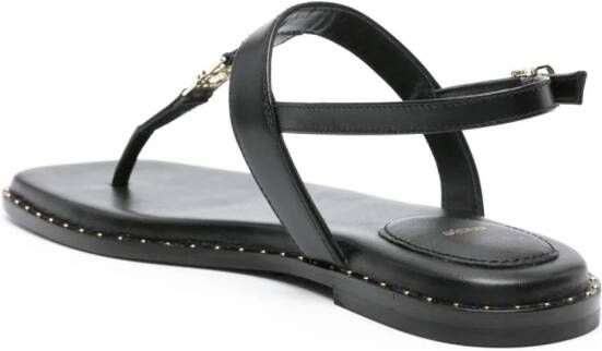 Maje Leren slingback sandalen Zwart