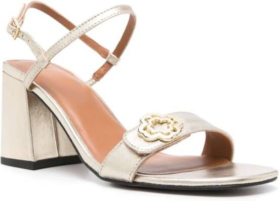 Maje Leren sandalen Goud