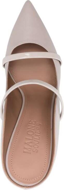 Malone Souliers 100mm Maureen leather mules Beige