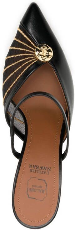 Malone Souliers Leren pumps Zwart