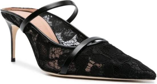 Malone Souliers 70mm Maureen lace mules Zwart