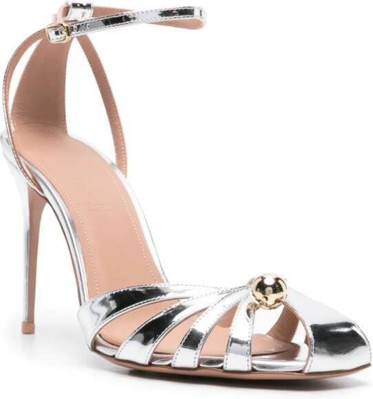 Malone Souliers Azzurra metallic sandalen Zilver